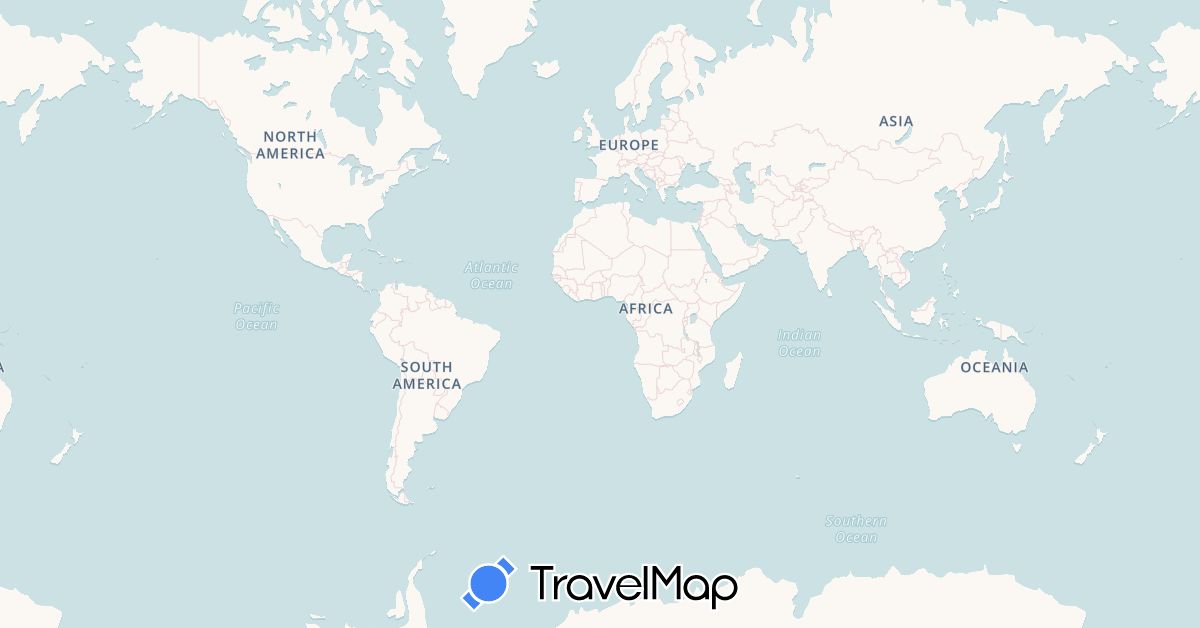TravelMap itinerary: driving, plane in Australia, Malaysia, Singapore, Vietnam (Asia, Oceania)
